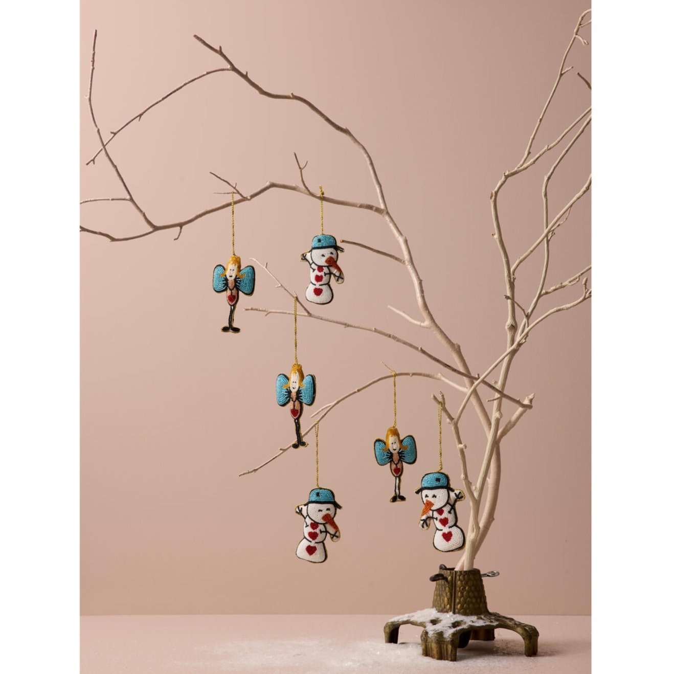 Angel Perle juleophæng - 6x12 cm.